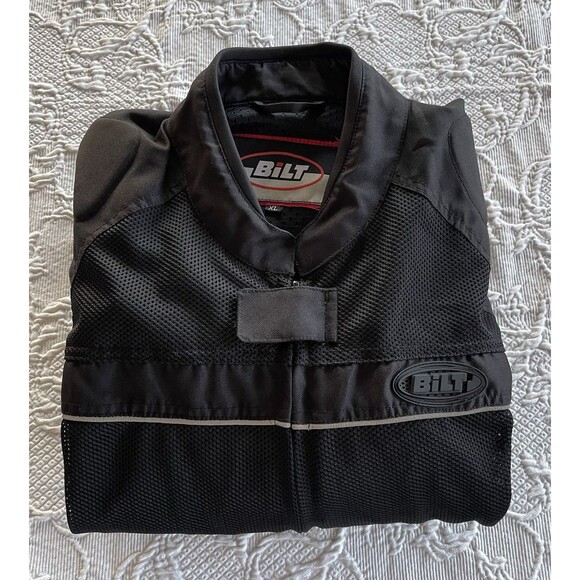 Bilt Mesh Padded Motorcycle Jacket Full Zip Black Biker Pockets Ladies XL *READ* - Picture 14 of 16